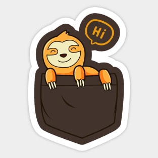 Lady Sloth in pocket Sticker